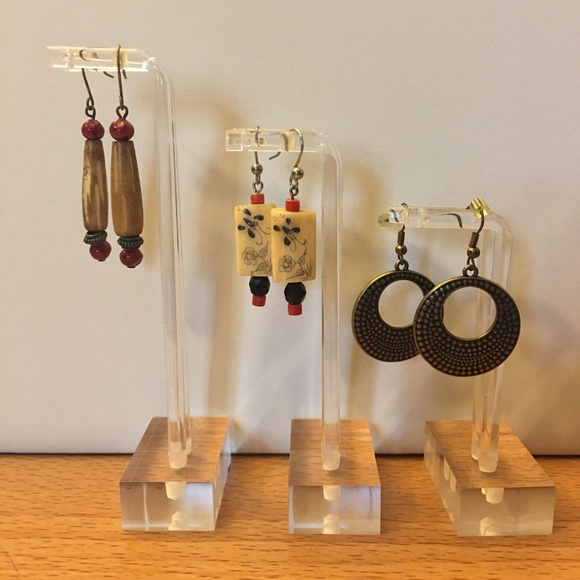 A Trio Of Drop Earrings - Picture 1 of 4